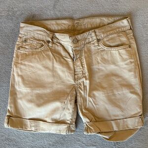 7 for all mankind khaki shorts 27